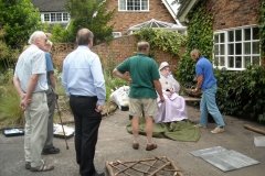 Mock up of Miss Matty preparing for our RHS stand entitled Cranford
